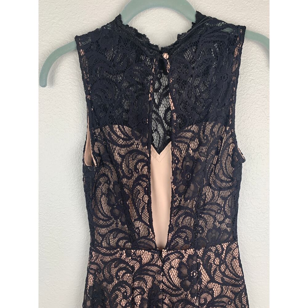 Dolce Vita Abrianna Stretch Floral Lace Mini Dress Womens XS Noir Black Short - Picture 9 of 13